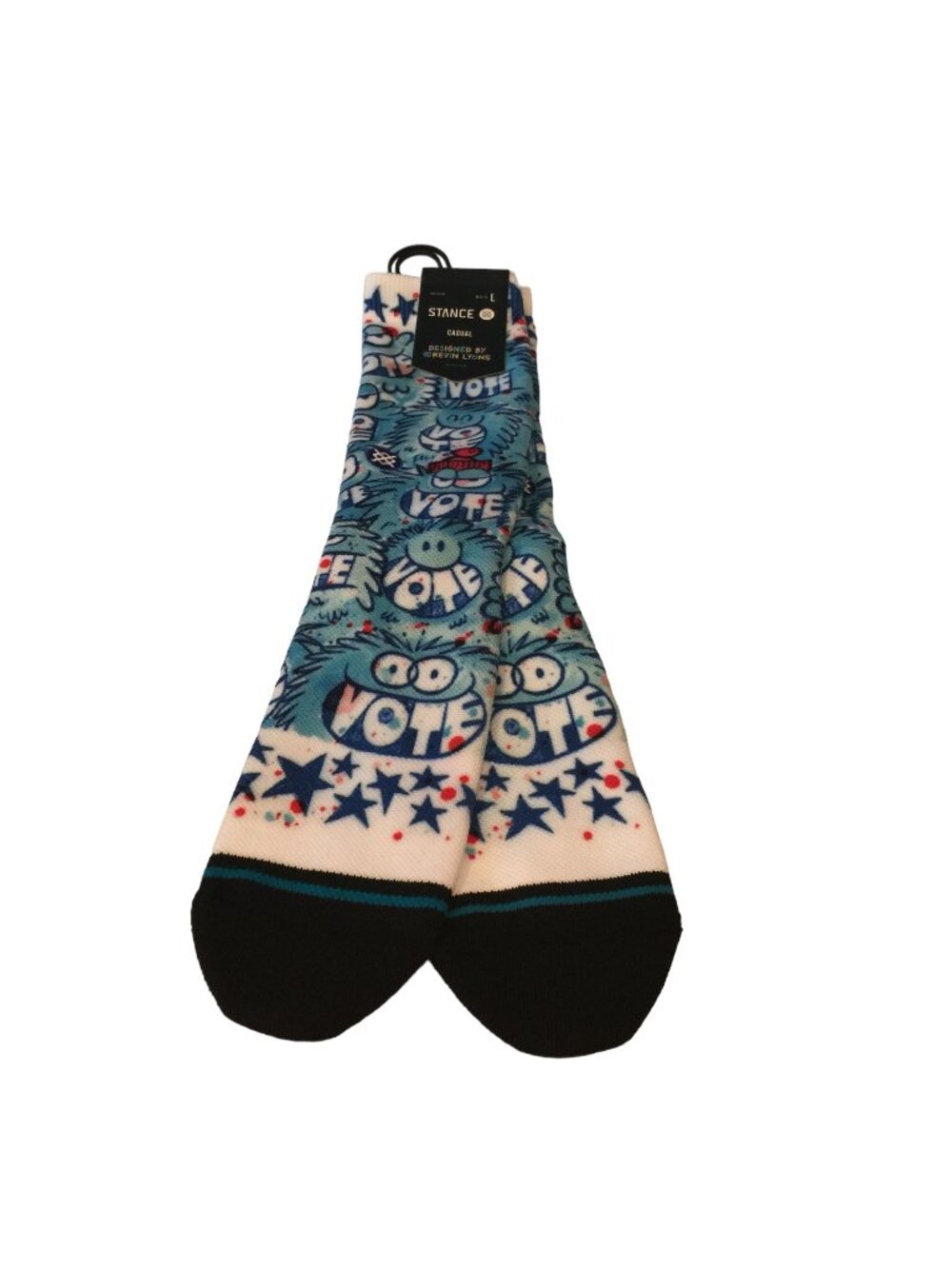 Stance x Kevin Lyons Men's GET OUT N VOTE Size Large 9-13 Crew Socks